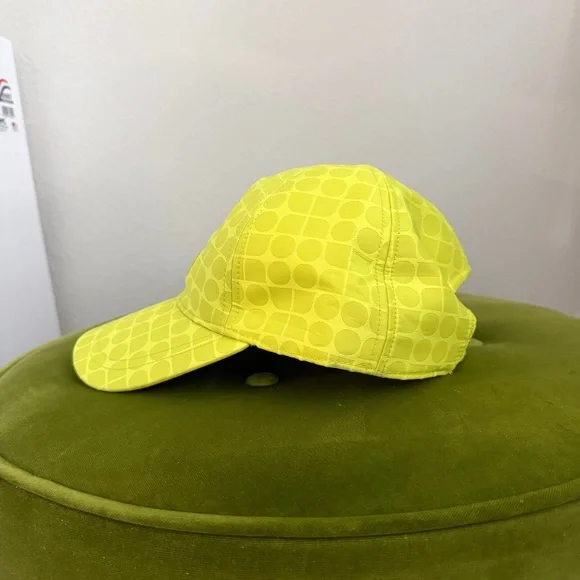 NWT Kate Spade Icon Neon Yellow Baseball Hat | New With Tags Baseball Cap - Picture 2 of 5